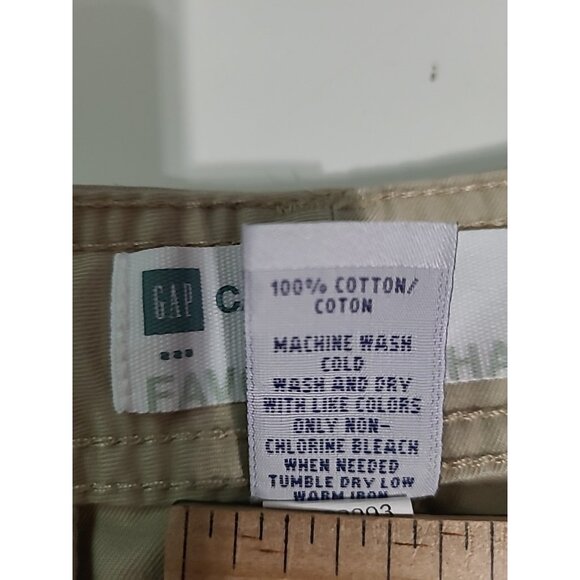 Gap Favorite Khaki Capri Women’s Sz 10 Flat Front Tan Pockets Capri Pants - Picture 6 of 11